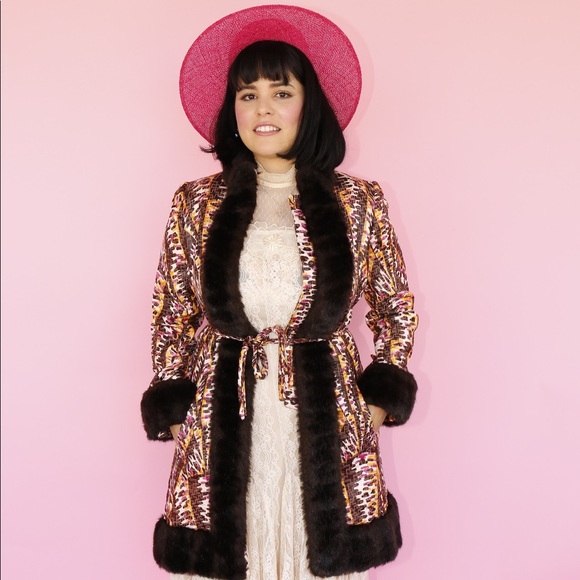 Lilli Ann Jackets & Blazers - Vtg 70s Lilli Ann Iridescent Faux fur Coat SM